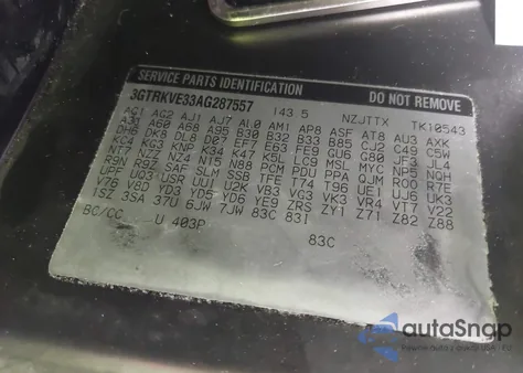 2010 GMC Sierra K1500 Sle из США, поврежденный, VIN 3GTRKVE33AG287557